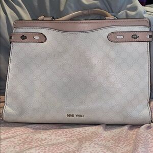 Nine West White and Tan Women's Bag